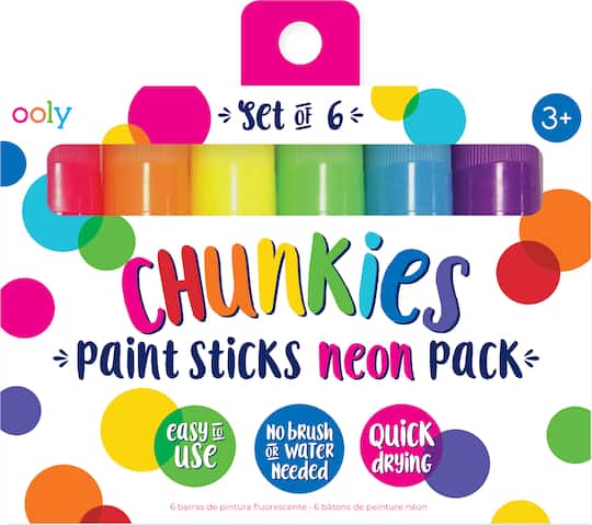 OOLY Chunkies Neon Paint Sticks, 6ct.
